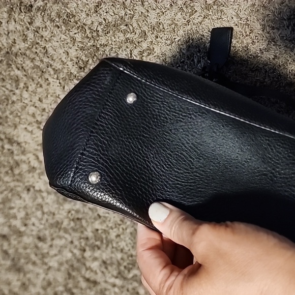 RALPH LAUREN PEBBLED LEATHER GOLD LINED LARGE TOTE EUC - Picture 8 of 12